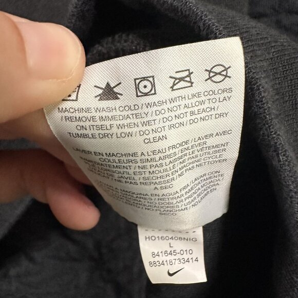 Nike Sweatshirt Womens Large Black Elephant Print Crewneck Pullover 841645-010 - Picture 11 of 14